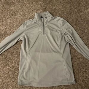 the North Face Tech 1/4 Zip Up in Silver Metallic